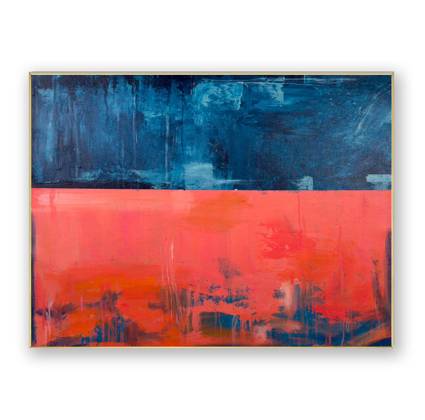 Abstract Blue Coral Canvas Art