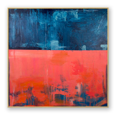 Abstract Blue Coral Canvas Art