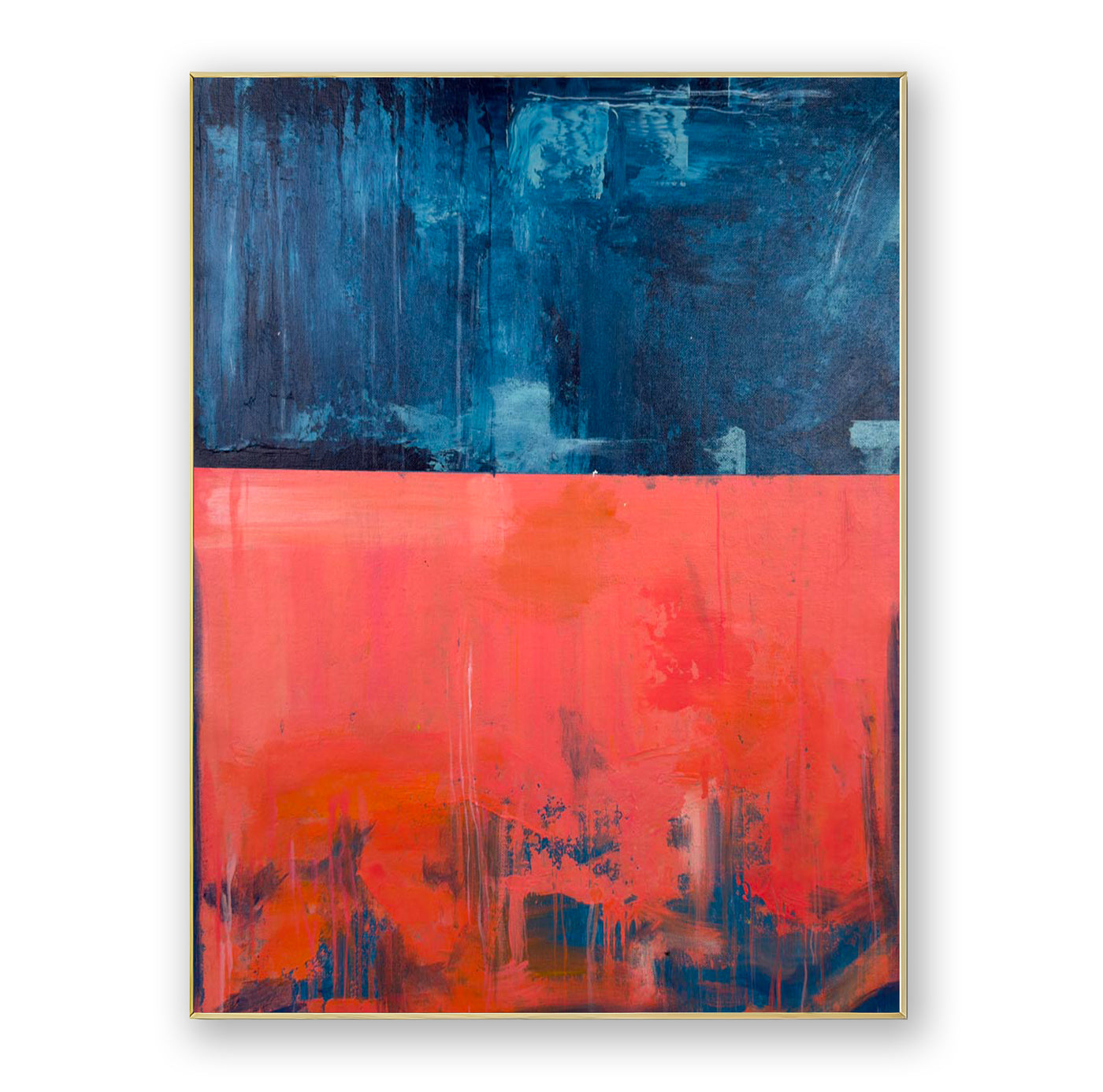Abstract Blue Coral Canvas Art