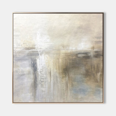 Neutral Abstract Art - Modern Textured Canvas
