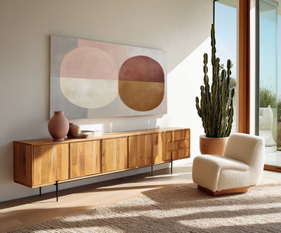 Abstract Beige Brown Canvas Art