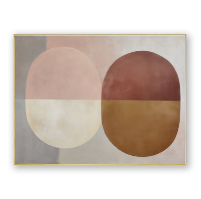 Abstract Beige Brown Canvas Art