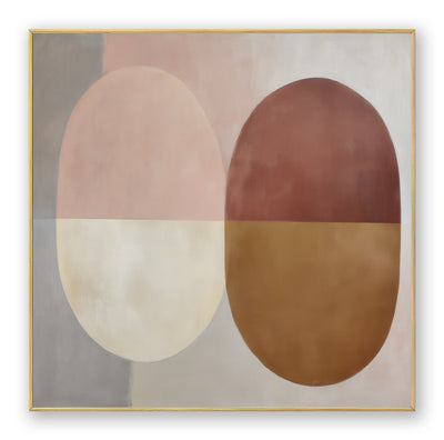 Abstract Beige Brown Canvas Art