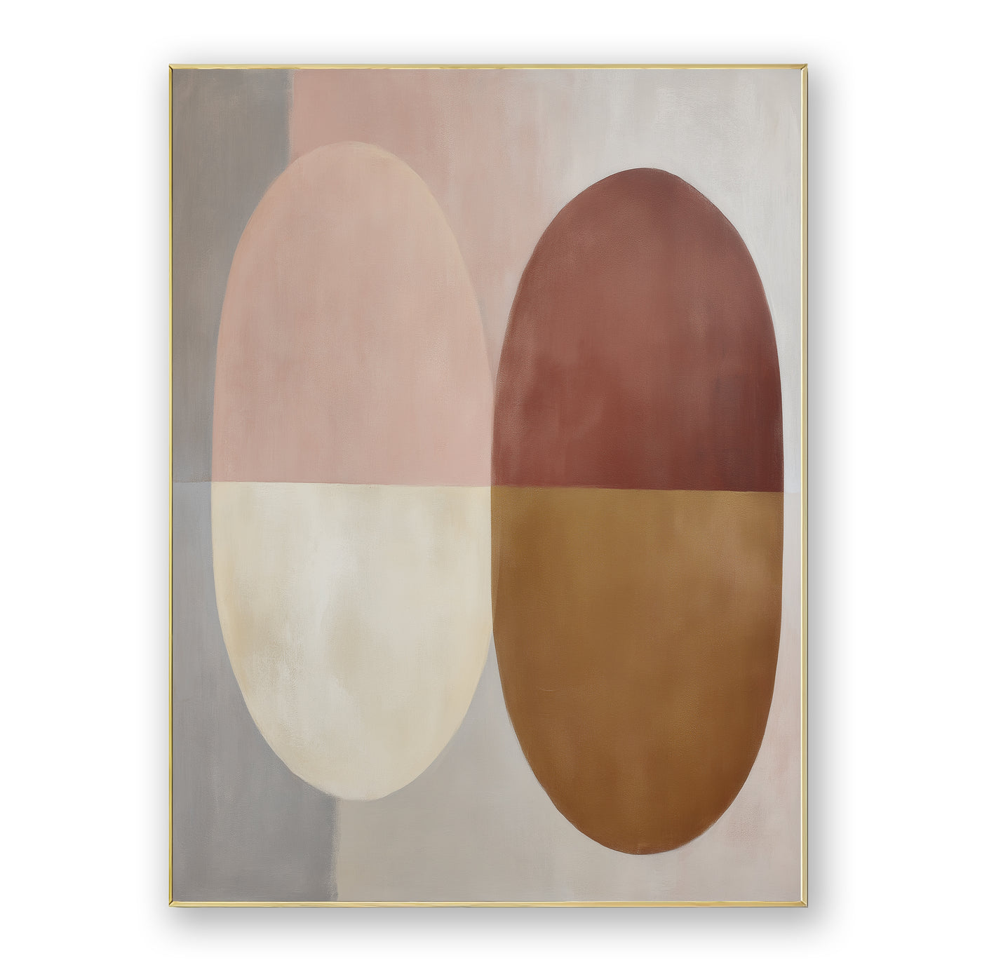 Abstract Beige Brown Canvas Art
