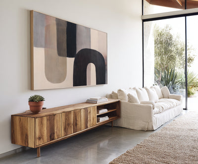 Abstract Black Beige Canvas Art