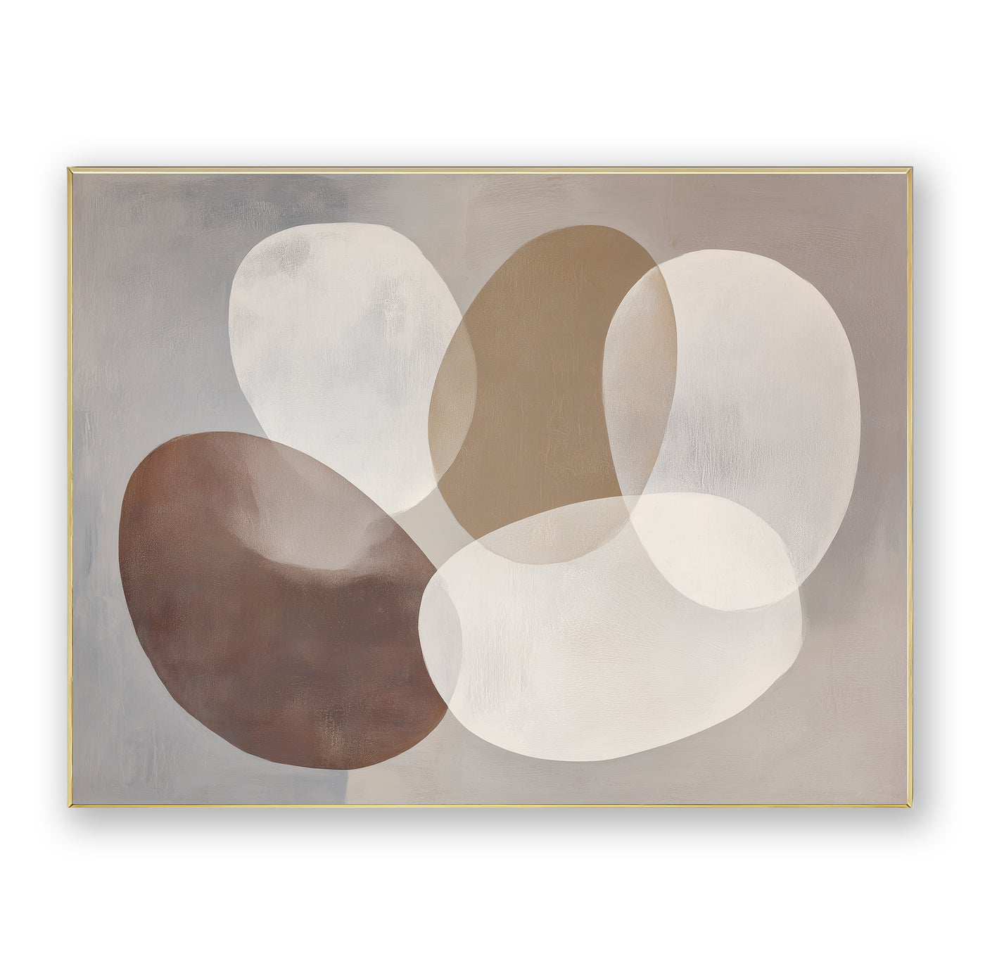 Abstract Beige Brown Canvas Art