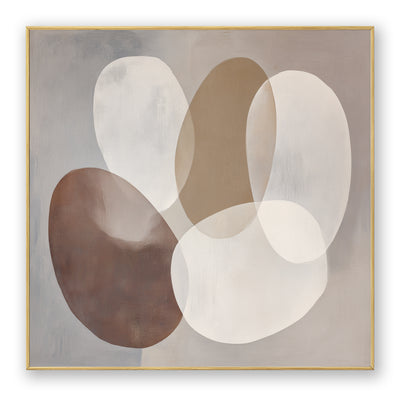 Abstract Beige Brown Canvas Art