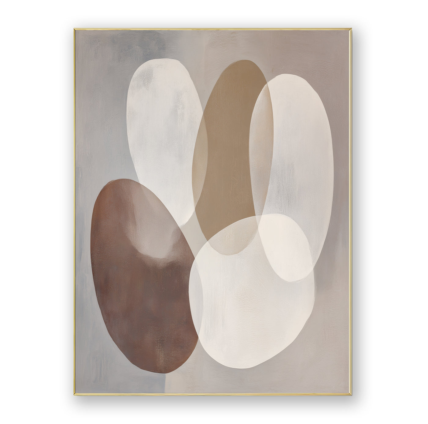 Abstract Beige Brown Canvas Art