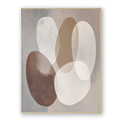 Abstract Beige Brown Canvas Art