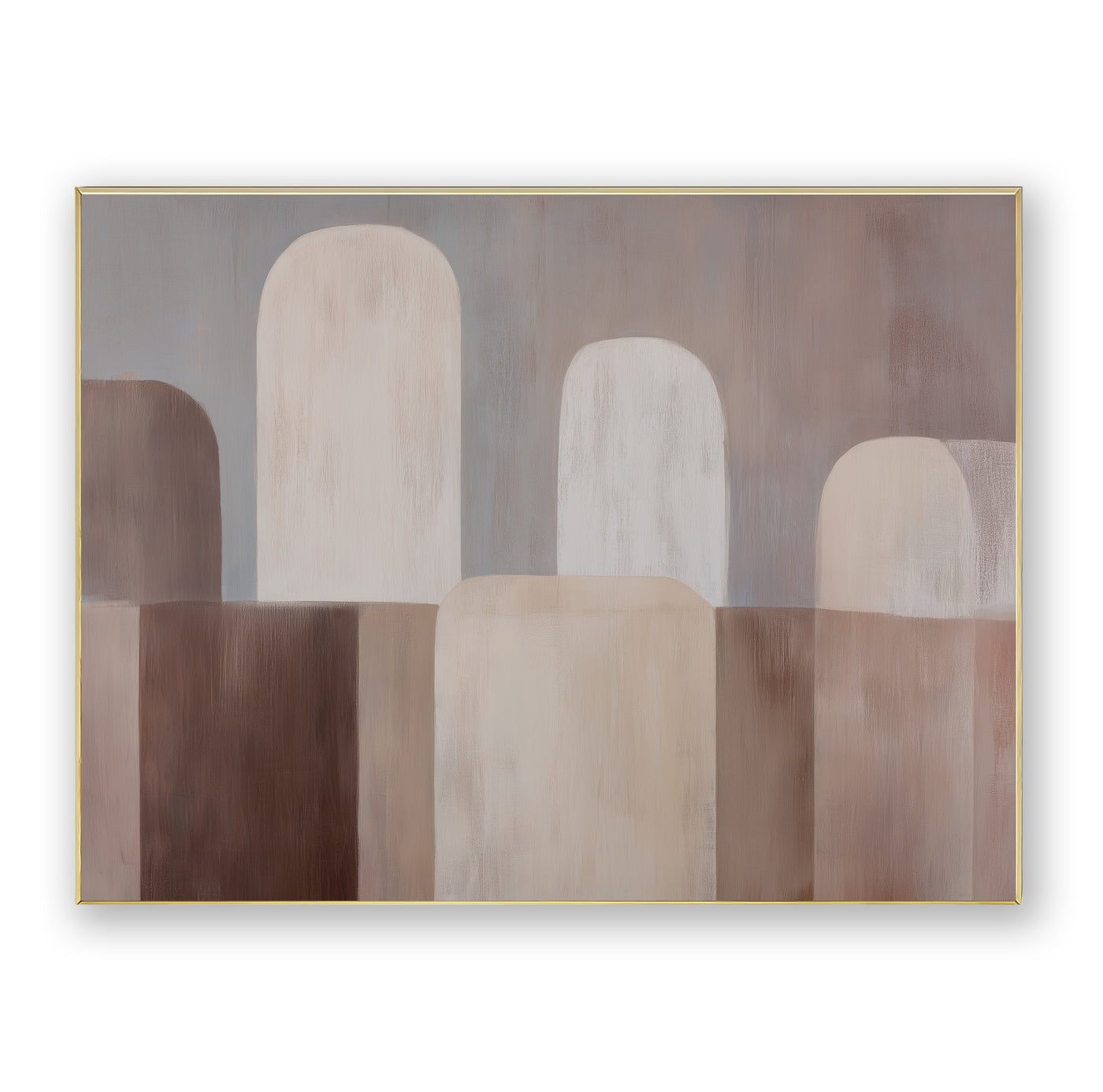 Abstract Beige Brown Canvas Art