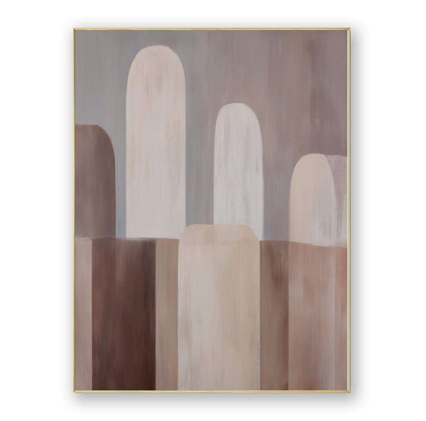 Abstract Beige Brown Canvas Art