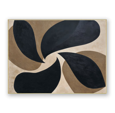 Abstract Black Brown Canvas Art