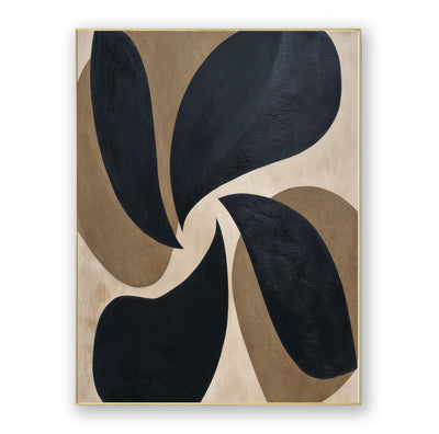 Abstract Black Brown Canvas Art