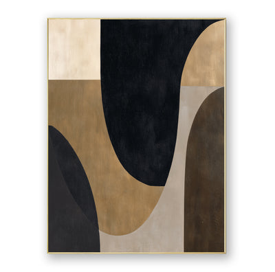 Abstract Black Gold Canvas Art