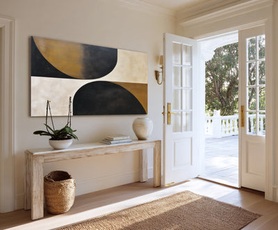 Abstract Black Gold Canvas Art
