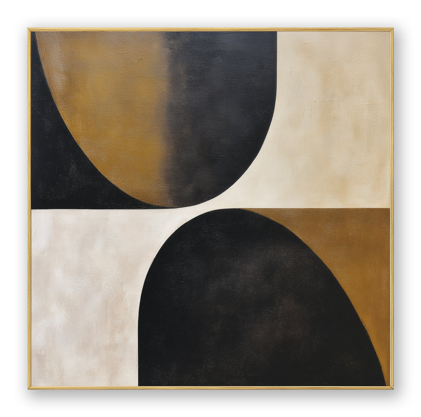 Abstract Black Gold Canvas Art