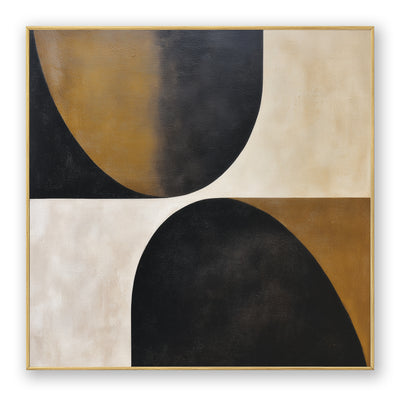 Abstract Black Gold Canvas Art