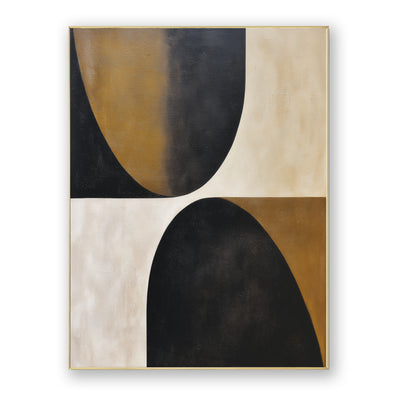 Abstract Black Gold Canvas Art