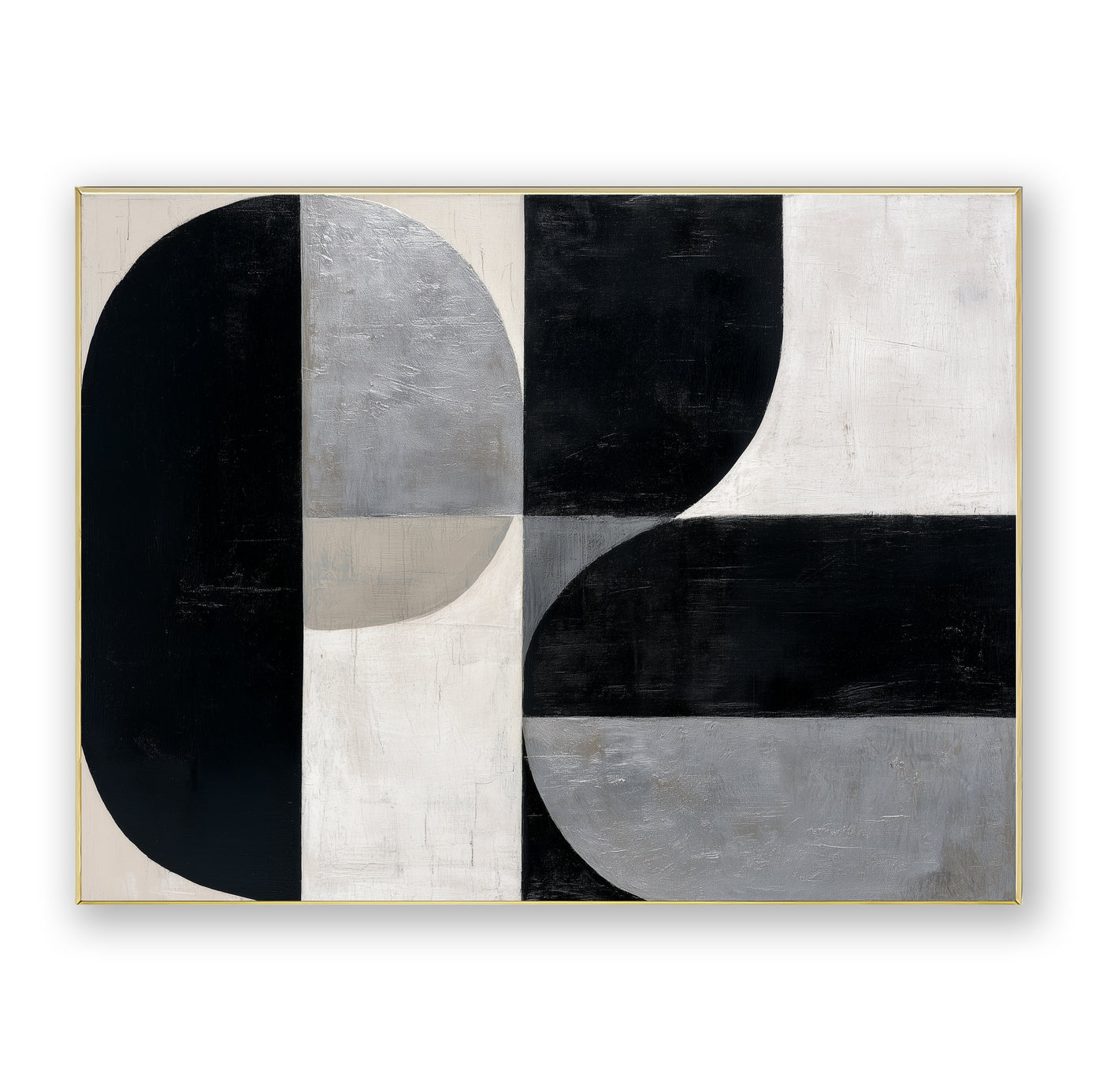 Abstract Black Gray Canvas Art