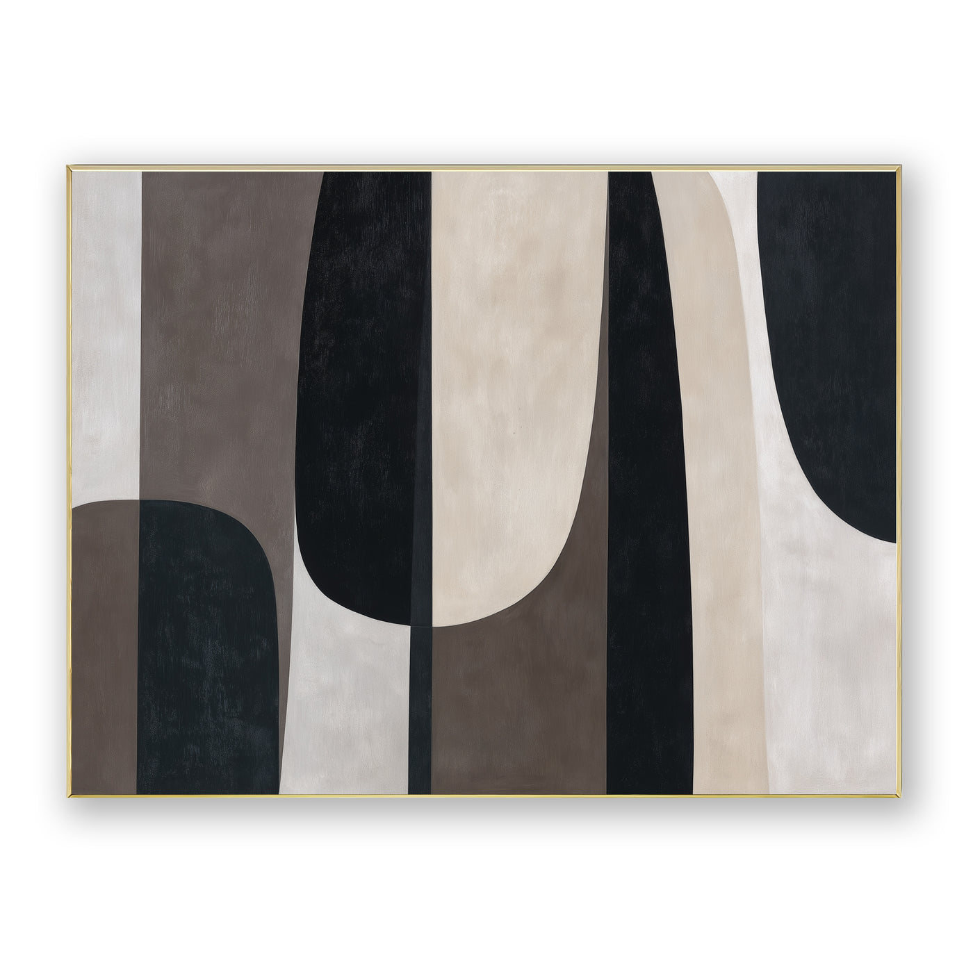 Abstract Black Beige Canvas Art
