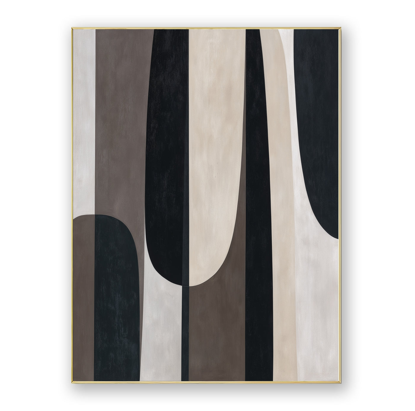 Abstract Black Beige Canvas Art