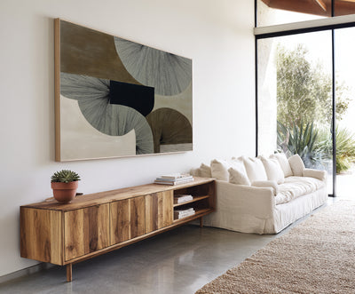 Abstract Black Beige Canvas Art