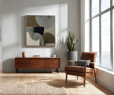 Abstract Black Beige Canvas Art