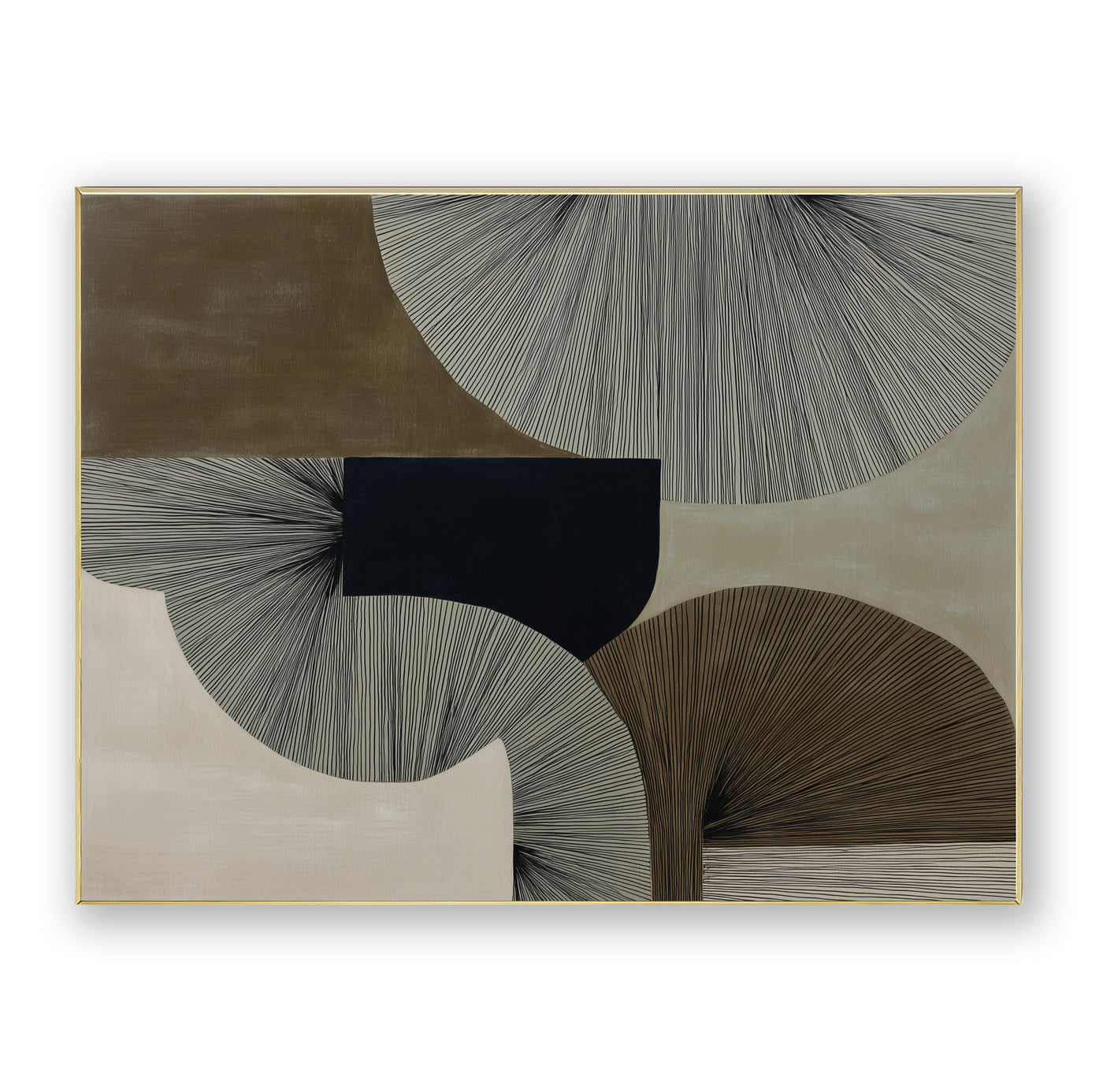 Abstract Black Beige Canvas Art