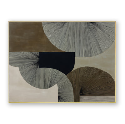 Abstract Black Beige Canvas Art