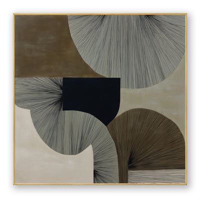 Abstract Black Beige Canvas Art