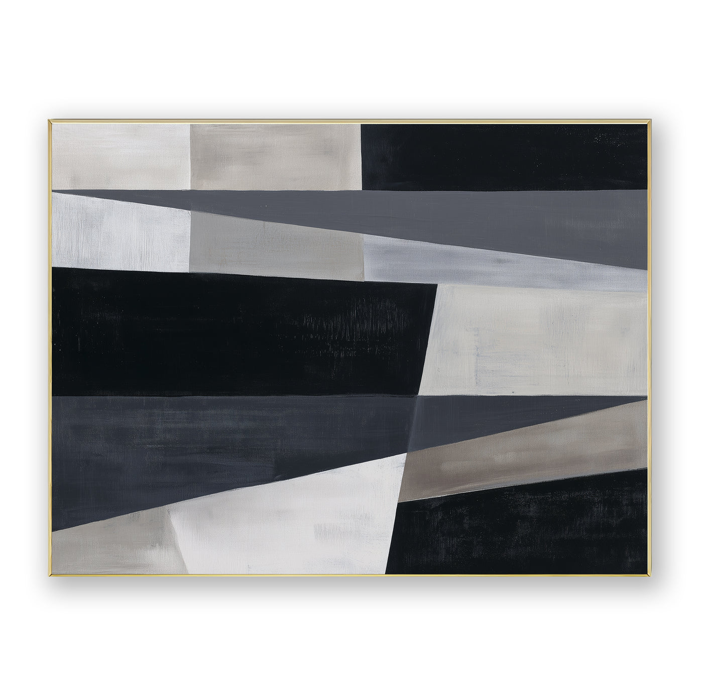 Abstract Black Gray Canvas Art