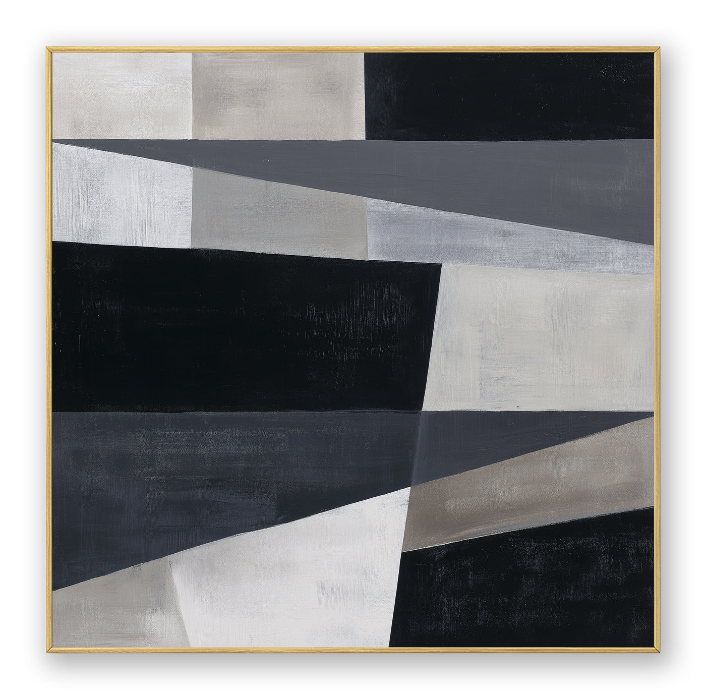 Abstract Black Gray Canvas Art