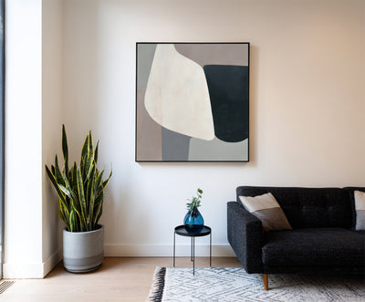 Abstract Black White Canvas Art