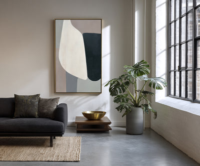 Abstract Black White Canvas Art