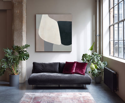 Abstract Black White Canvas Art