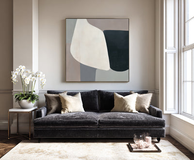 Abstract Black White Canvas Art