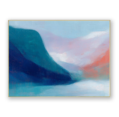 Abstract Blue Coral Canvas Art