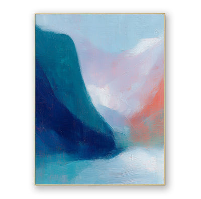 Abstract Blue Coral Canvas Art